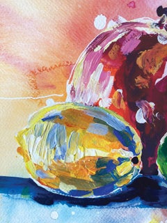 Obstserie #3 von Rachael Dalzell. Acryl auf Papier.