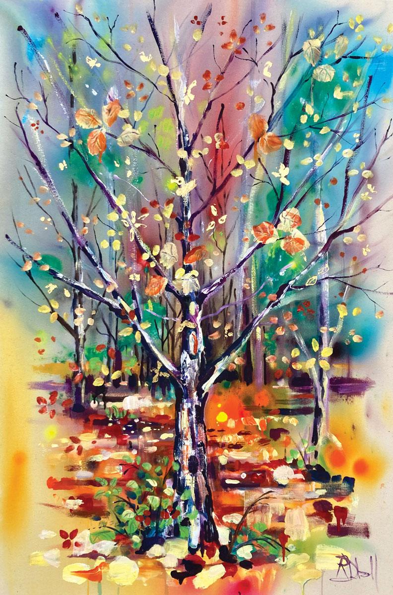 Landscape Painting di Rachael Dalzell - Luce d'oro