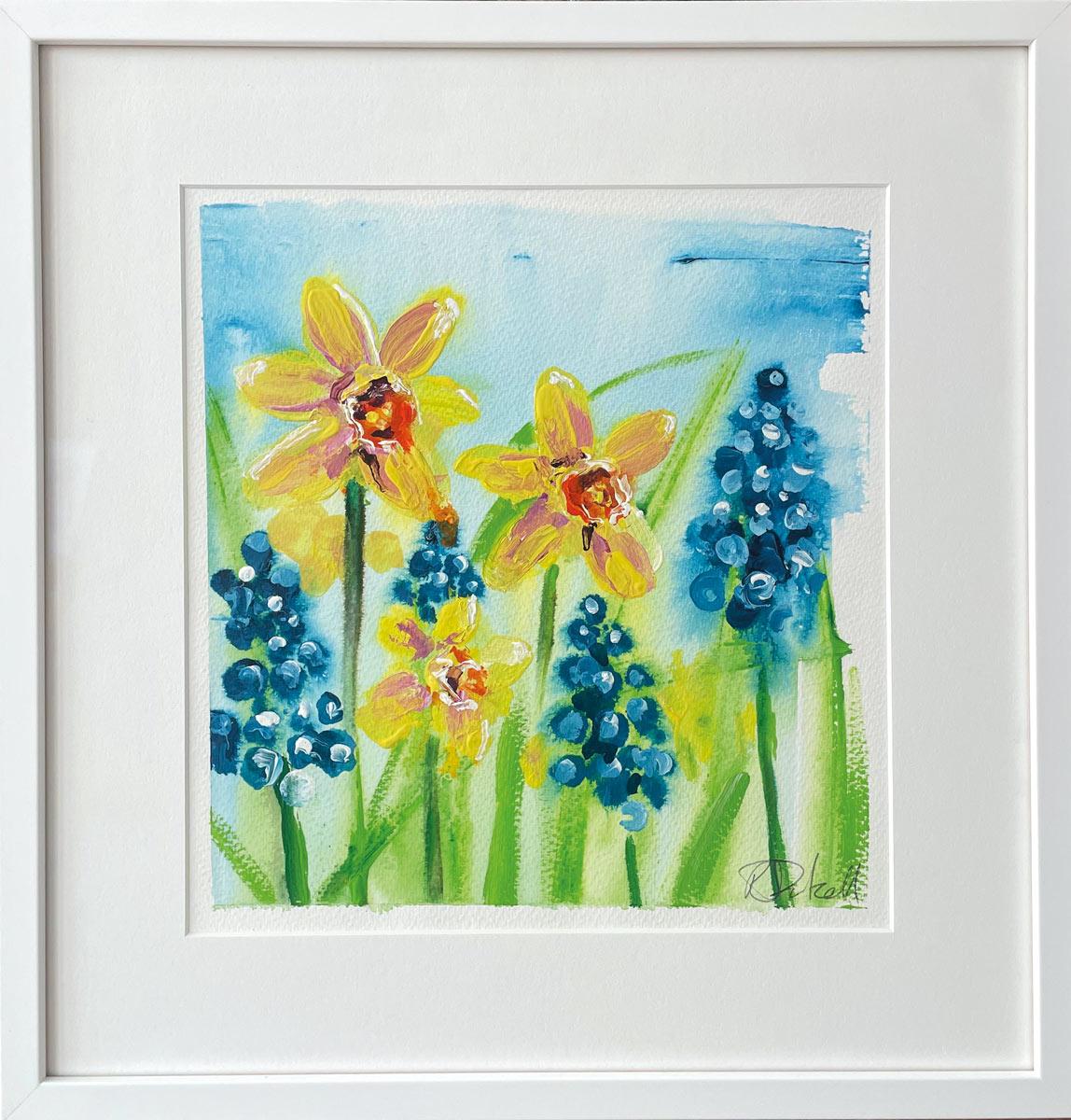 Guided by the sun. by Rachael Dalzell. Acrylic on paper. For Sale 5