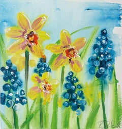 Guided by the sun. by Rachael Dalzell. Acrylic on paper.