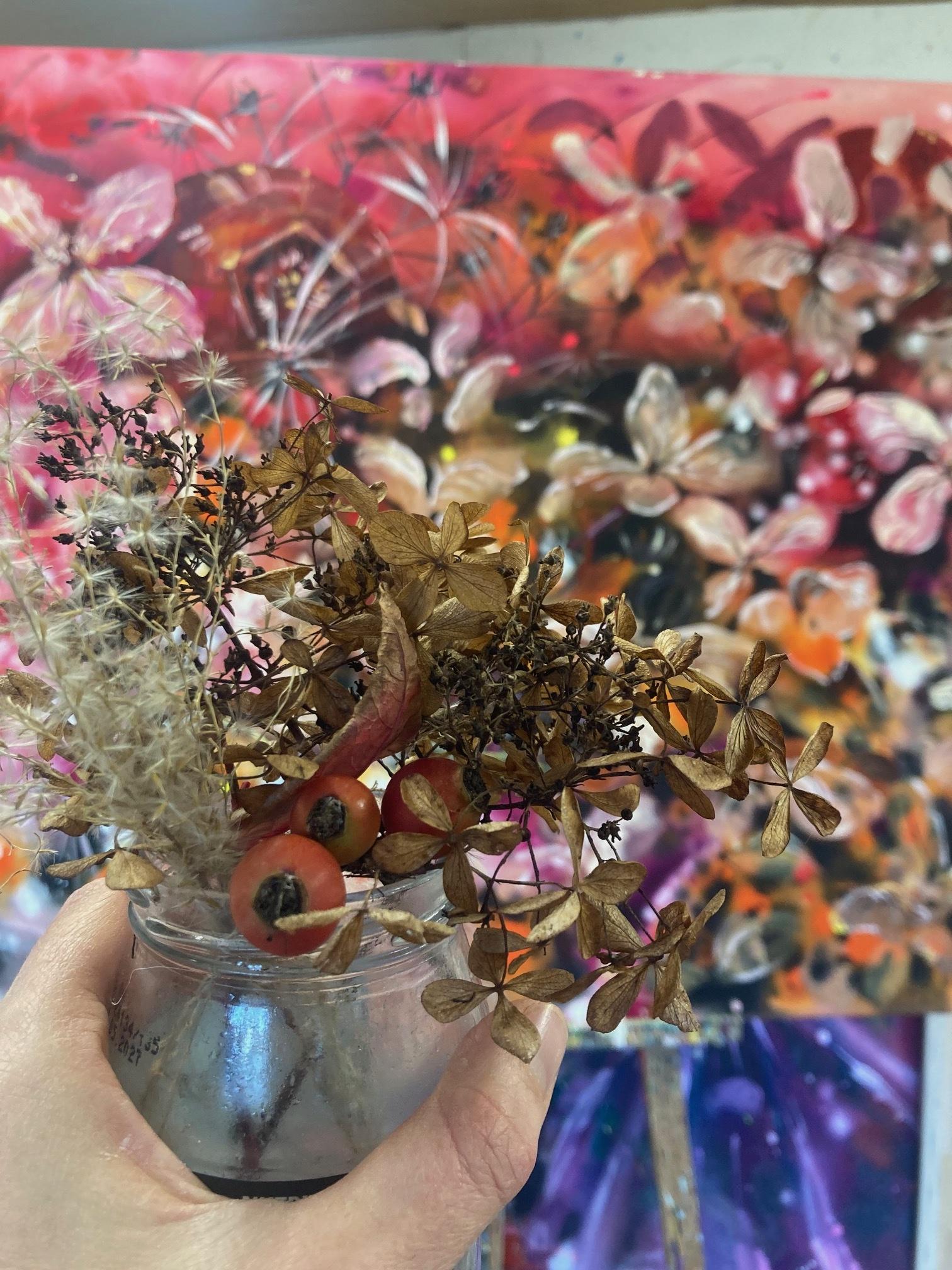 Hydrangeas and Rose Hips For Sale 2