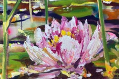 Piacere e pace di Rachael Dalzell, un audace dipinto floreale dai colori vivaci