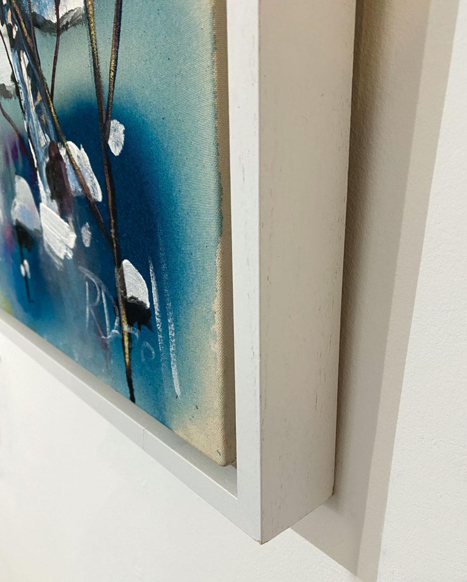 Silence im Winterholz (Expressionismus), Painting, von Rachael Dalzell
