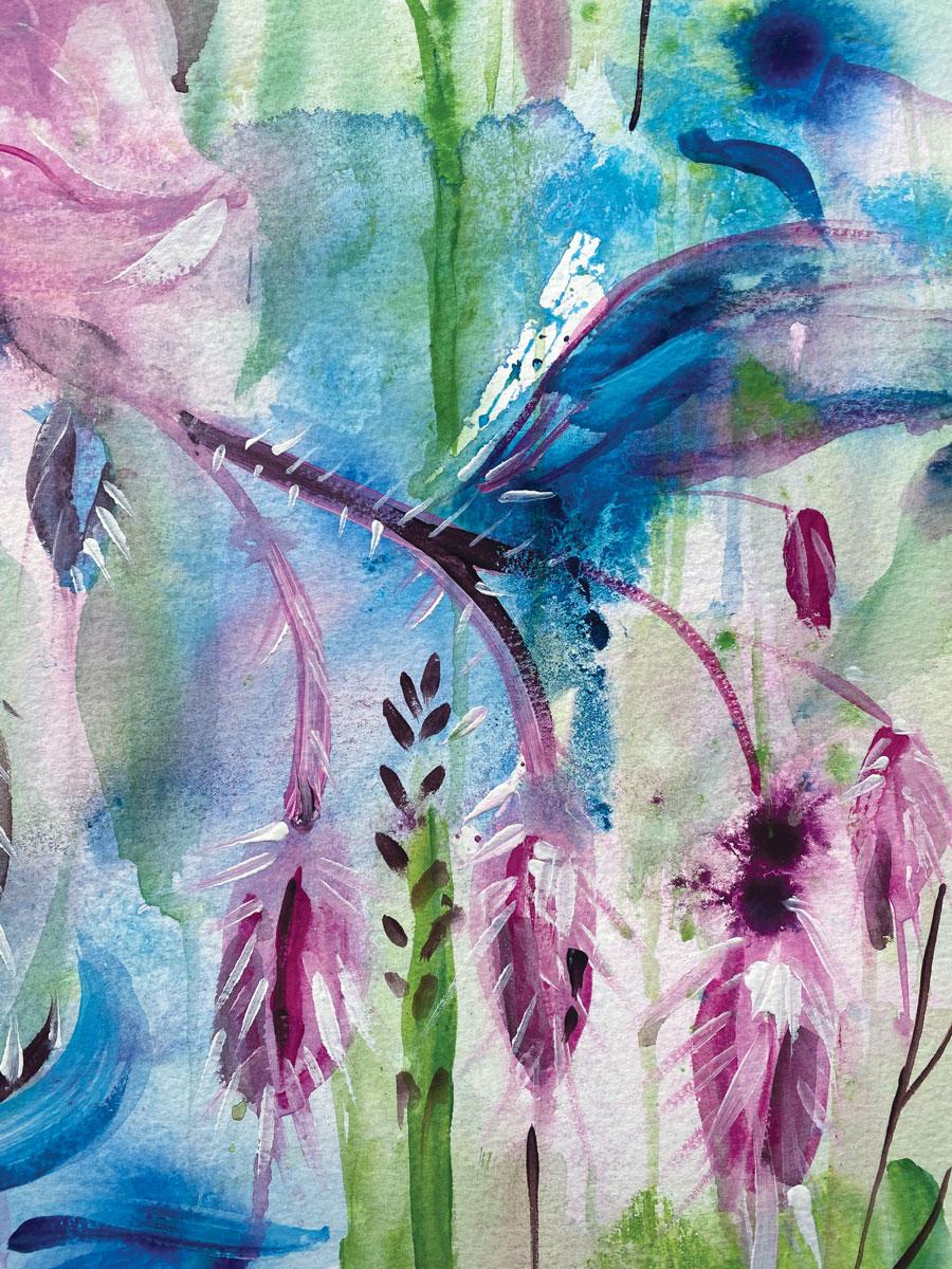 Fiore a stella - Painting di Rachael Dalzell