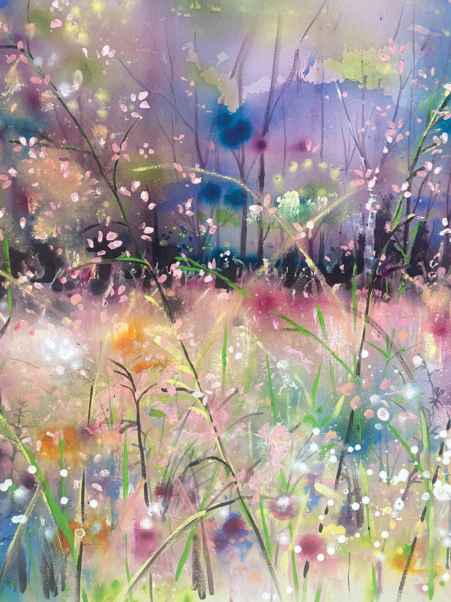 Symphony of summer - Expressionist Painting by Rachael Dalzell