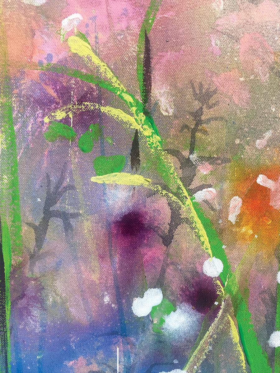 Symphony of summer - Brown Landscape Painting by Rachael Dalzell