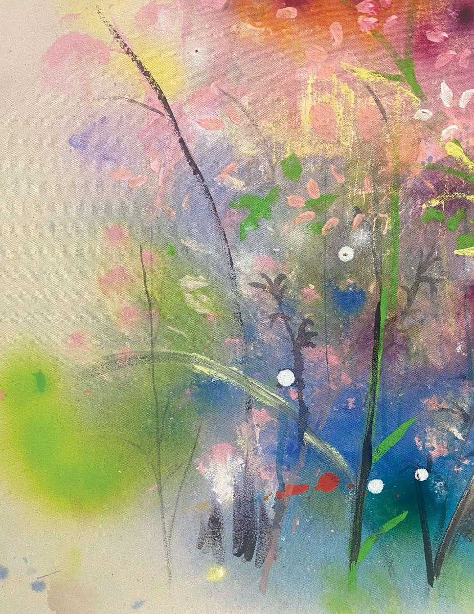 Symphony of Summer is inspired by a hazy meadow on a warm summer’s day…

Much of Rachael’s work is based on her life in Norfolk, where she is surrounded by nature and enjoys dog walks along the North Norfolk coast and working in her studio close to