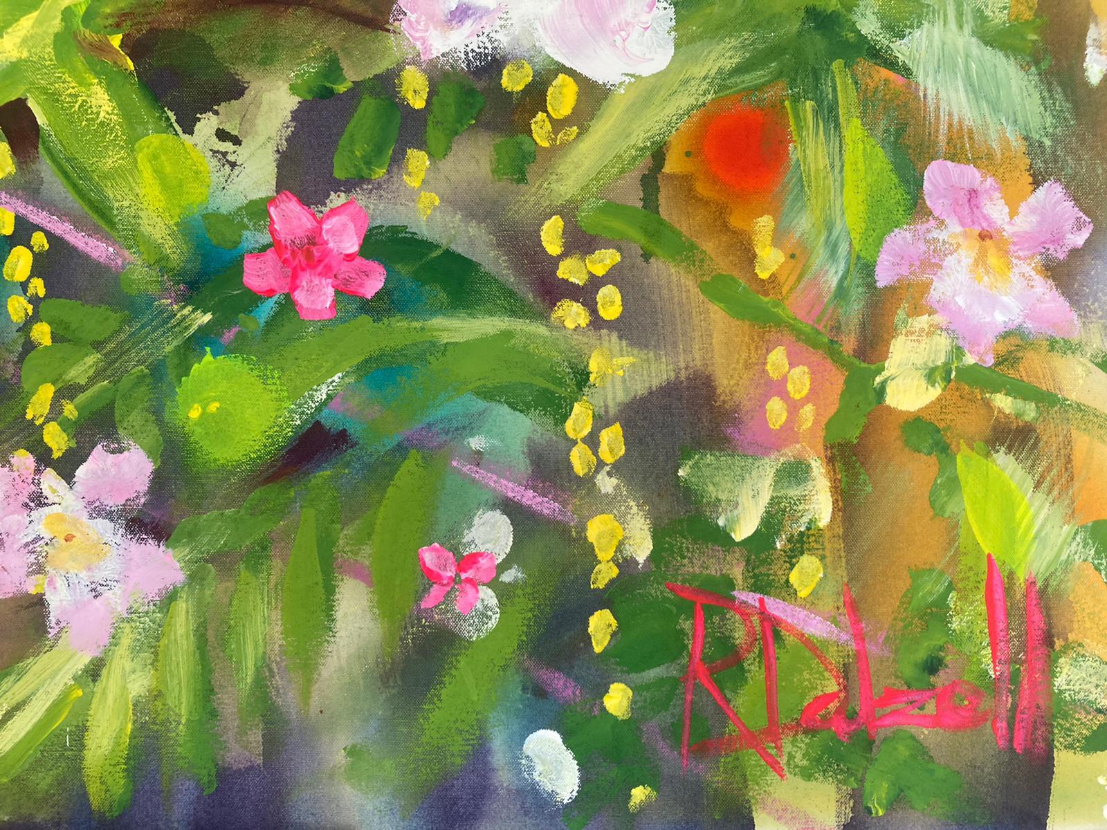 Taking time to blossom by Rachael Dalzell, acrylic on canvas 1