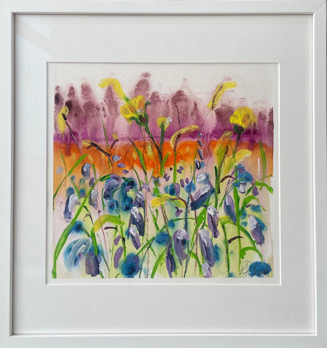 The fairest of flowers. by Rachael Dalzell. Acrylic on paper. For Sale 3