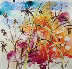 The heat of summer by Rachael Dalzell. Acrylic on paper. 