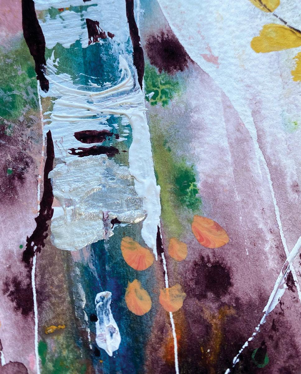 La danza delle foglie - Painting di Rachael Dalzell