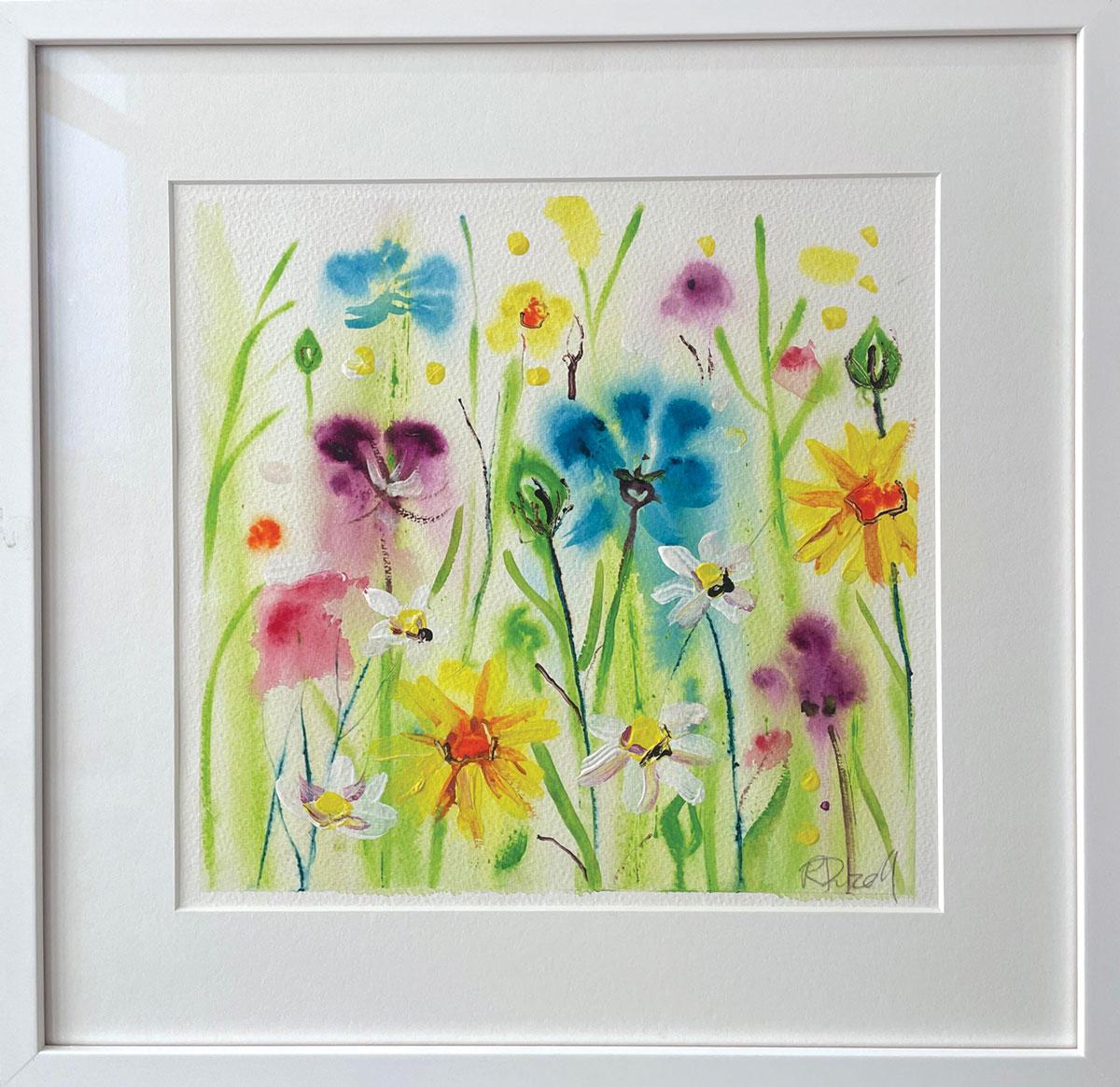 Unter der Sonne. von Rachael Dalzell. Acryl auf Papier. im Angebot 4