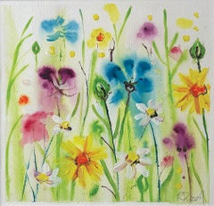 Under the sun. by Rachael Dalzell. Acrylic on paper.