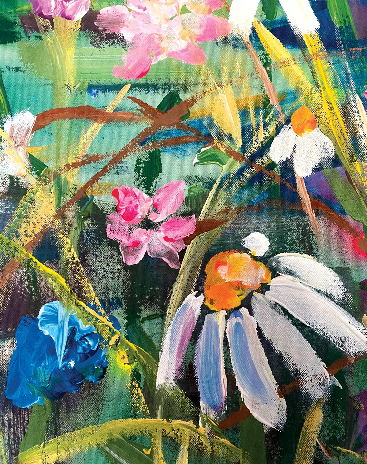 Wandering the Costal Path von Rachael Dalzell, Acryl auf Leinwand im Angebot 2