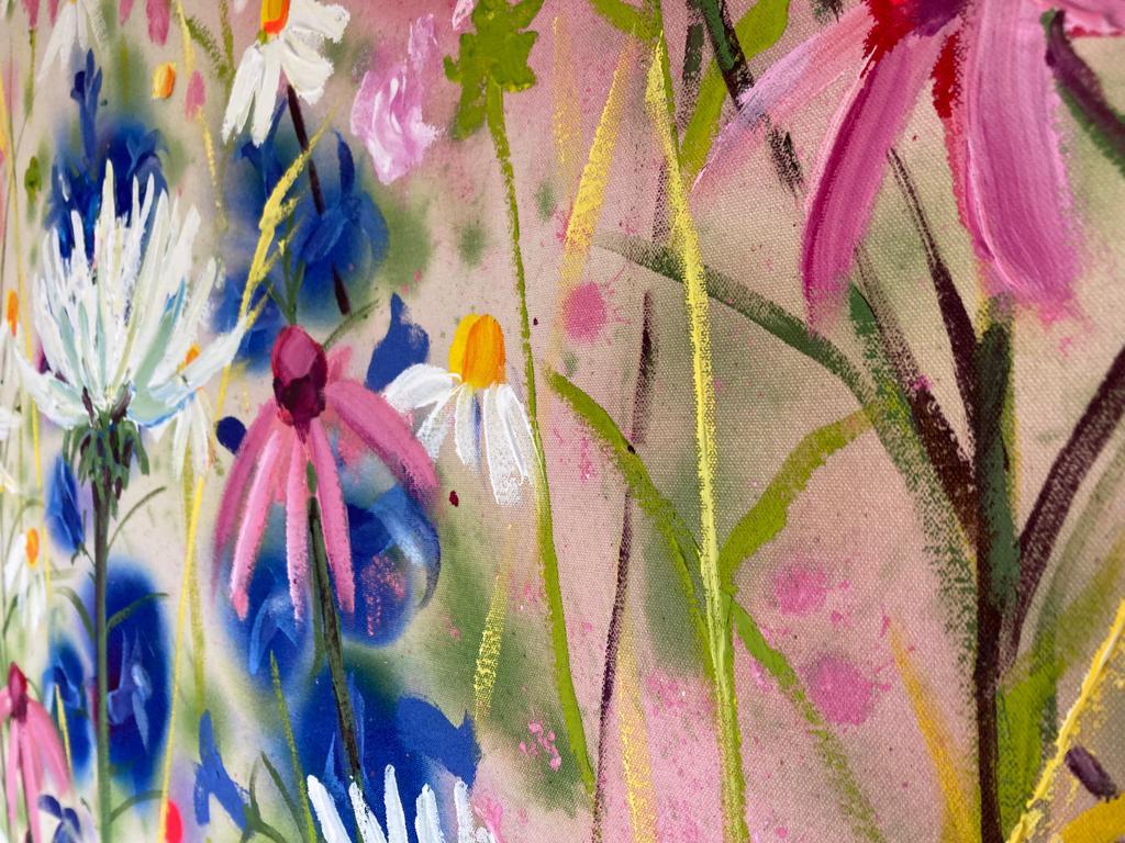 Là où les fleurs s'épanouissent par Rachael Dalzell, acrylique sur toile en vente 3