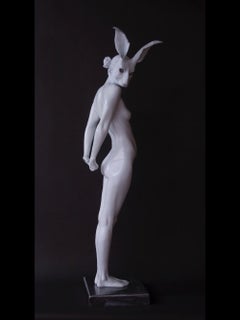 "Large Vigils Echo" Contemporary Bronze Nude Sculpture of a Woman