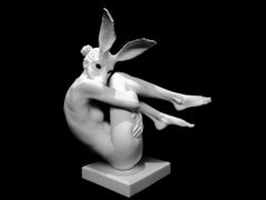 "Nocturnal Devotion" Contemporary Nude Sculpture of a Woman, Cold Cast Polystone