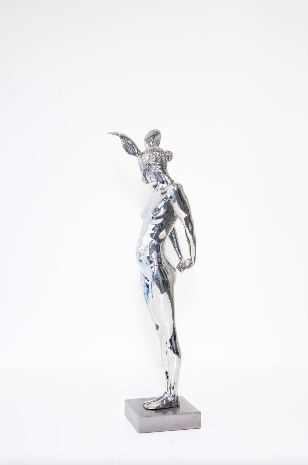 Zeitgenössische Nude-Skulptur einer Frau aus Edelstahl „Echo Vigils Echo“  – Sculpture von Rachel Ann Stevenson