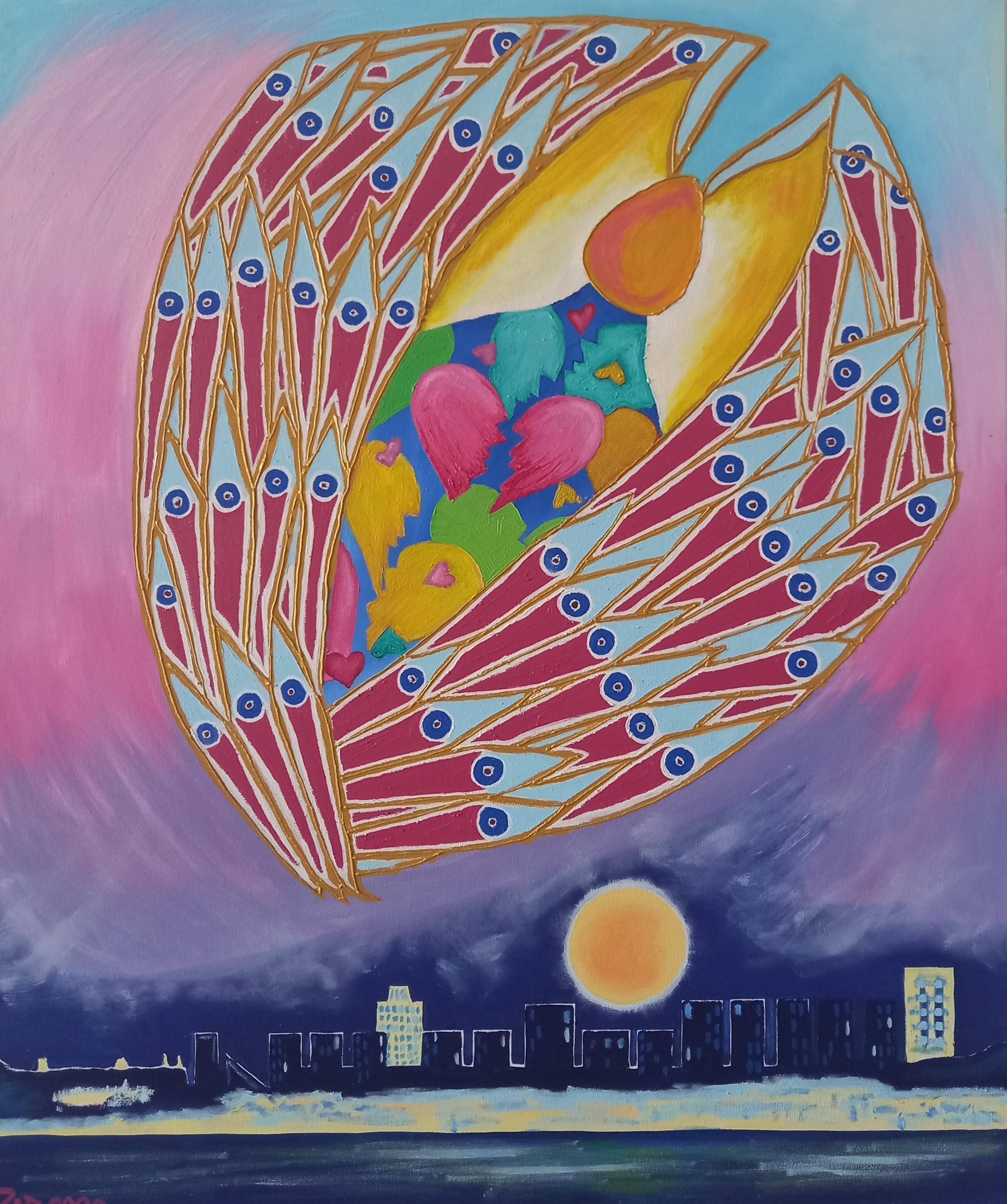 Rachel AR Abstract Painting - Angel Protector