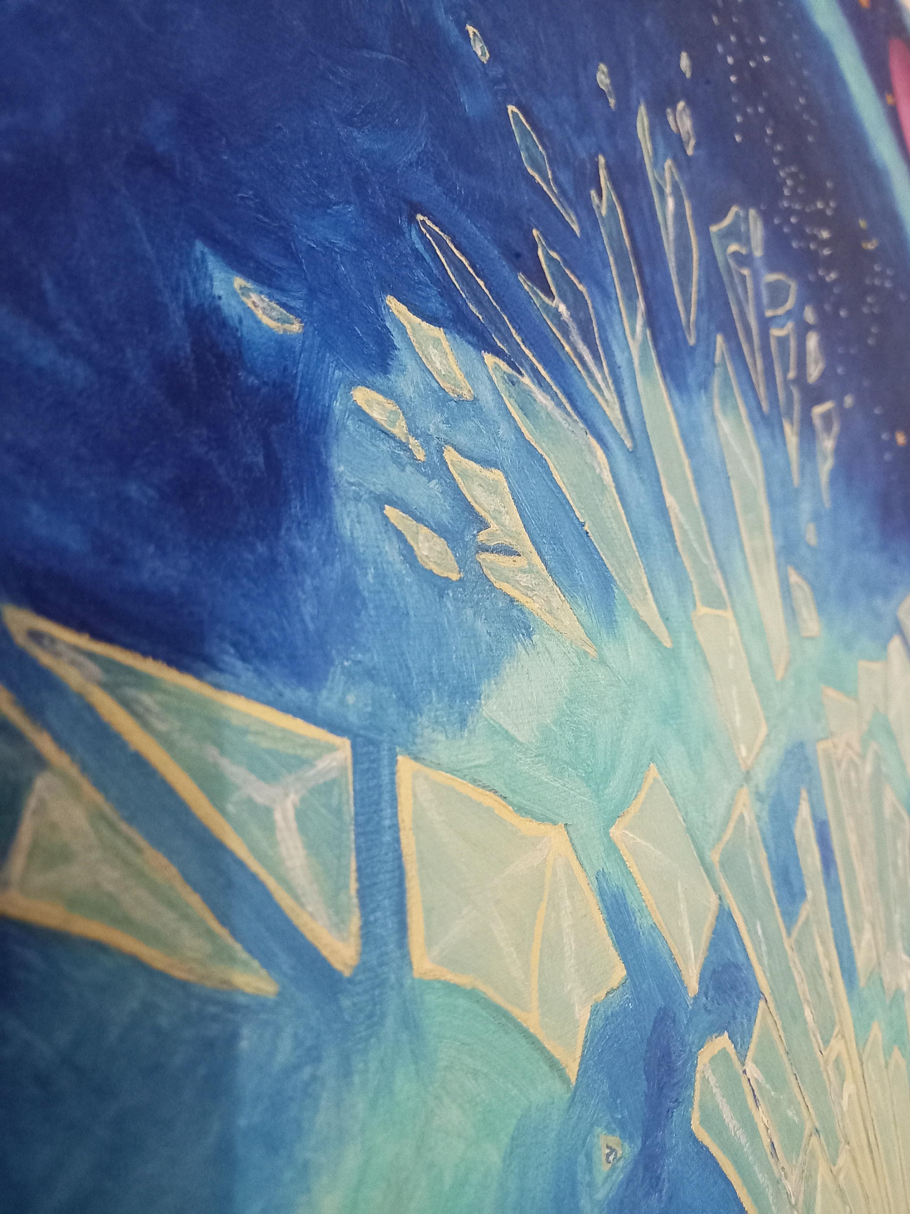 Disolución en el todo - Blue Abstract Painting by Rachel AR
