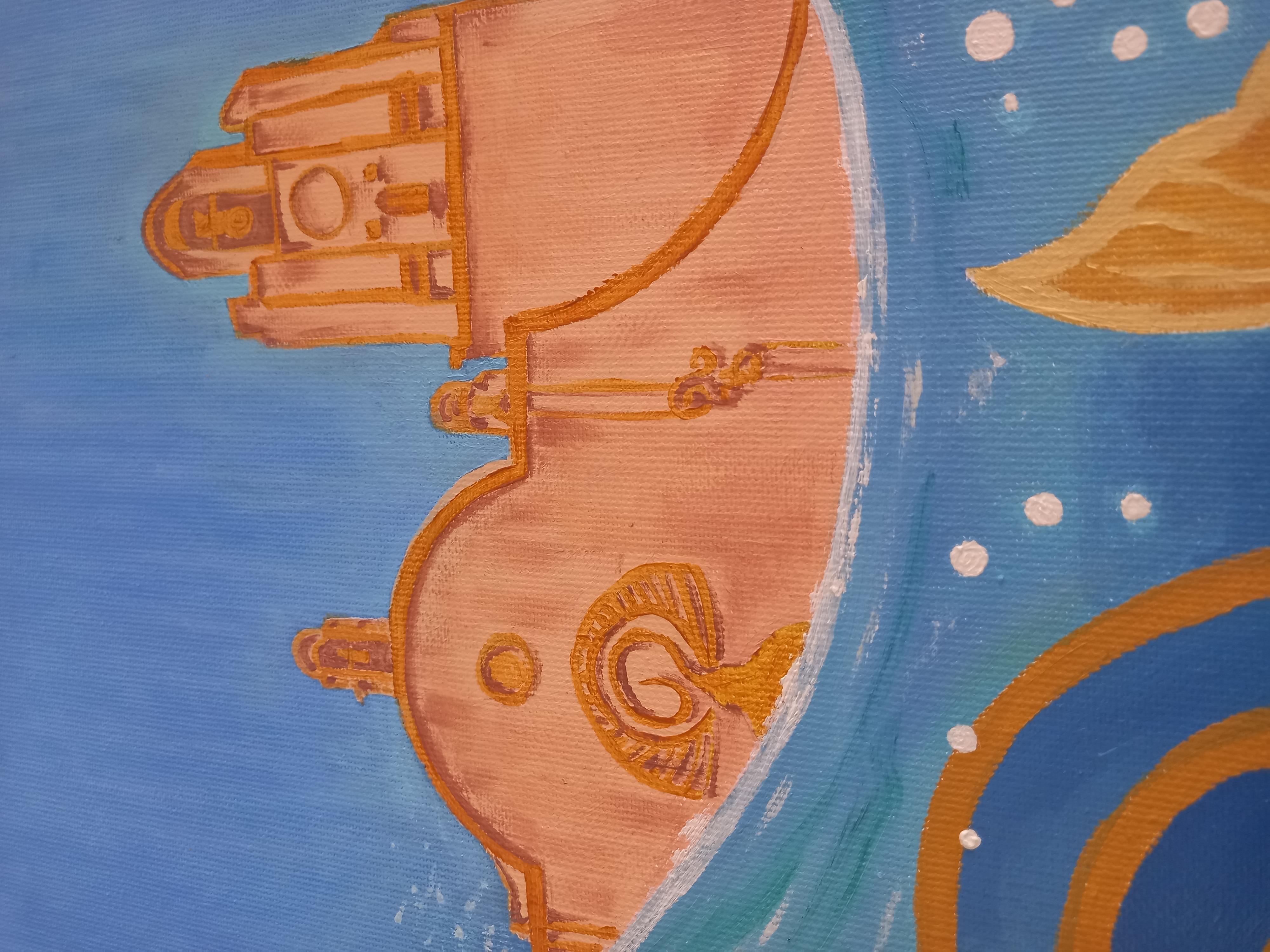 Ginestart - Abstract Painting by Rachel AR