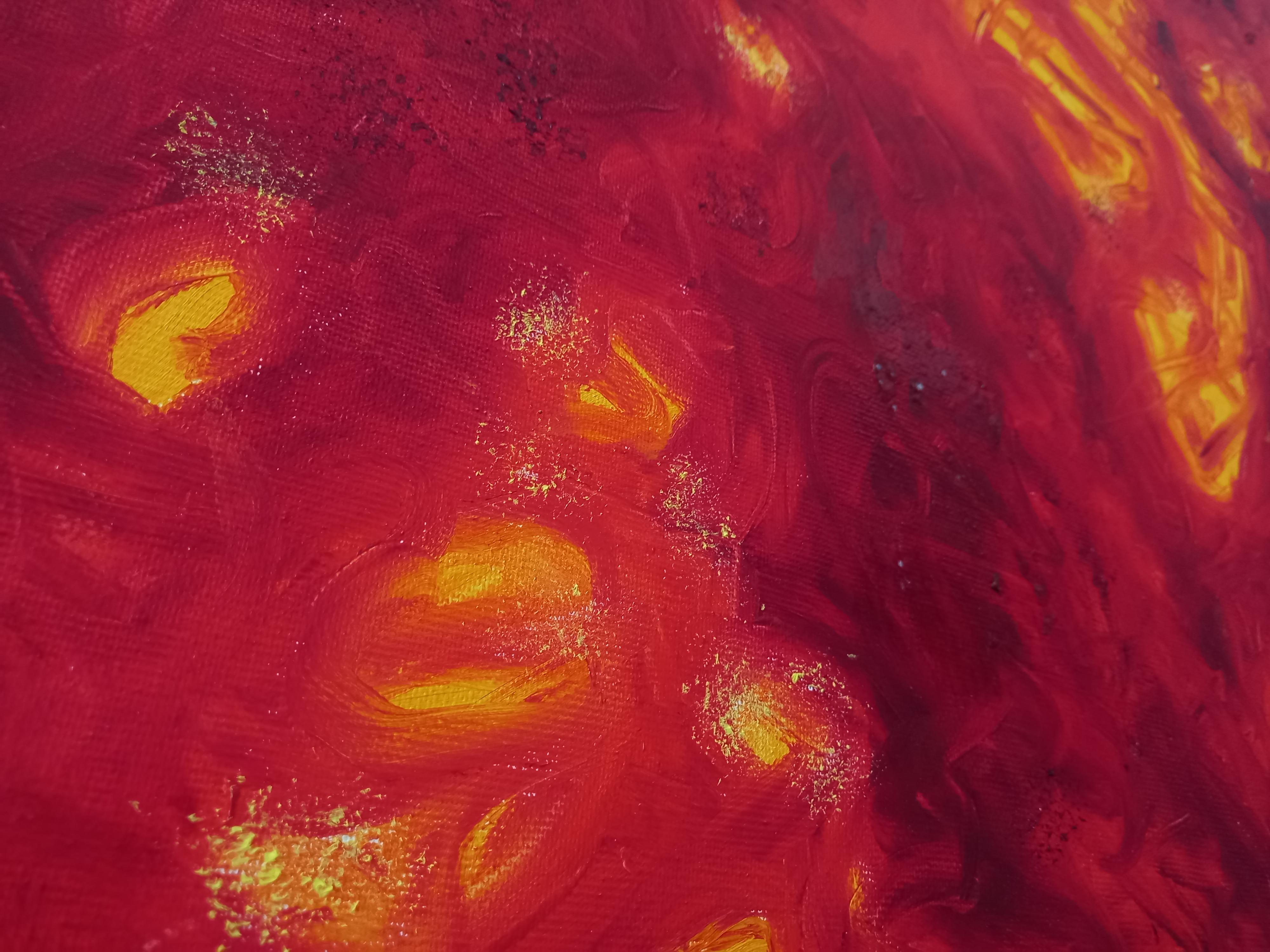 Lava - Painting by Rachel AR