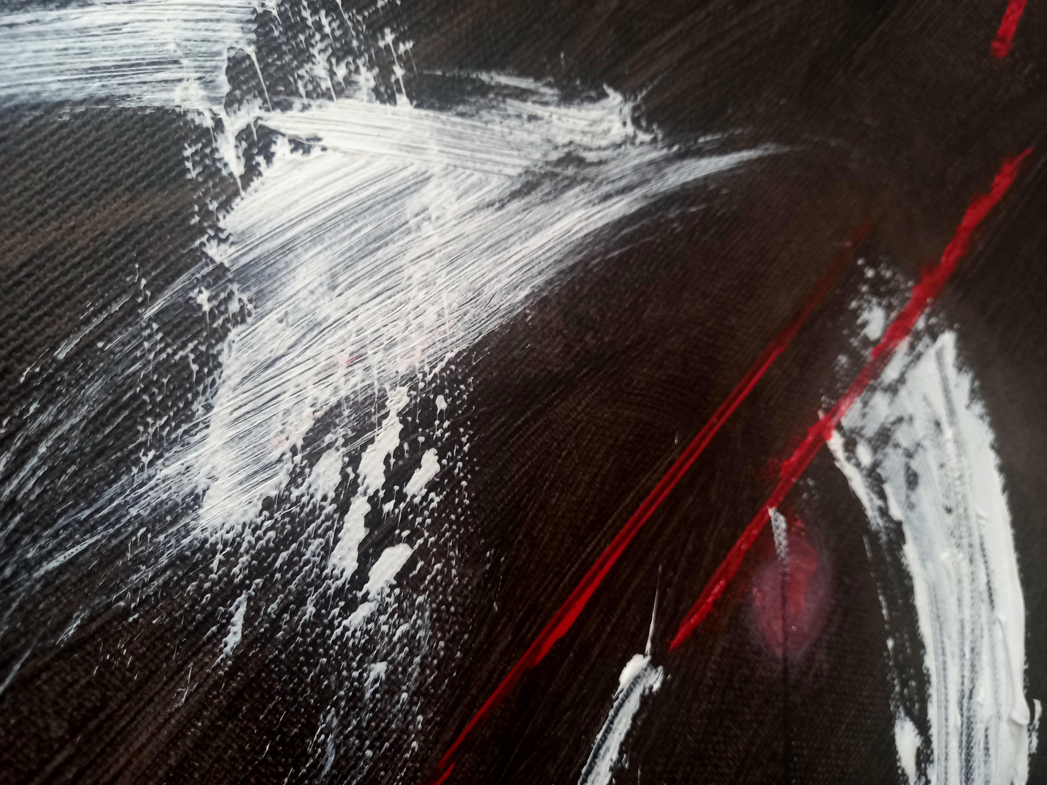 Plutón en toda su furia - Painting Abstracto de Rachel AR