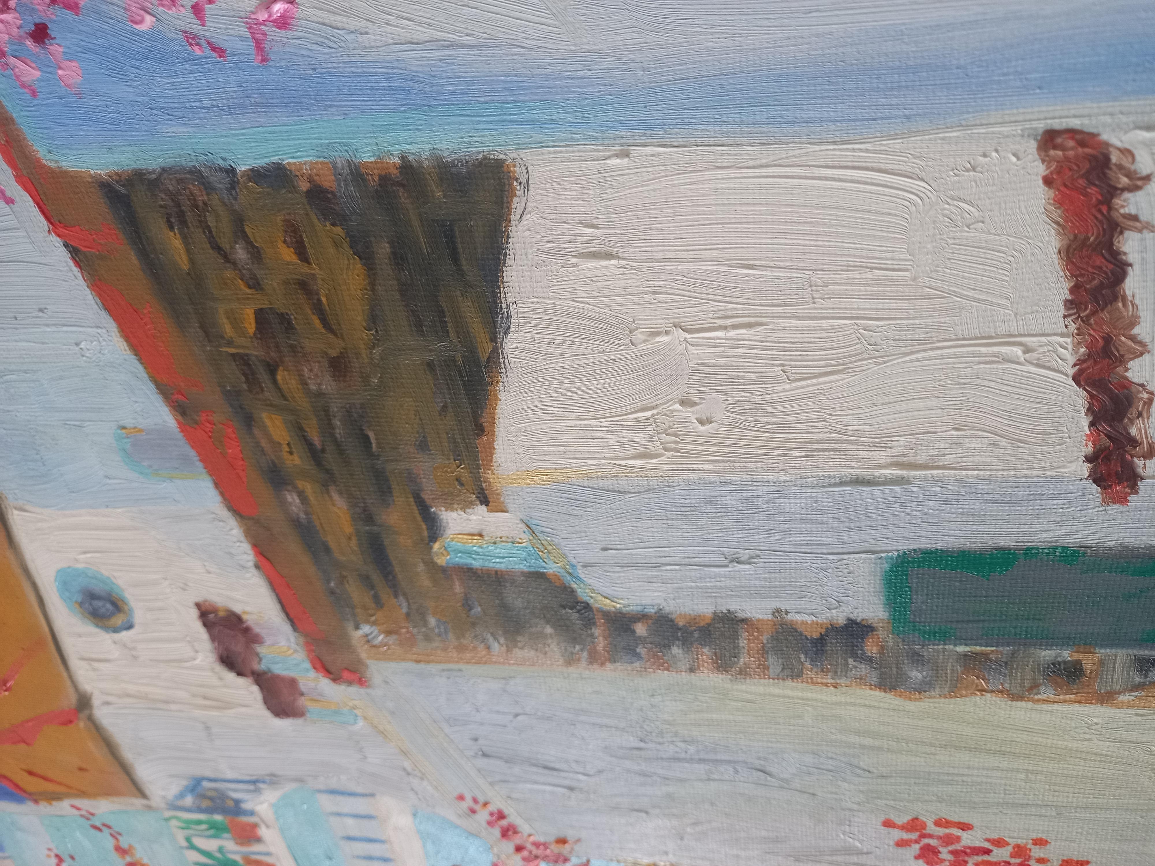 S(f)iesta (Grau), Abstract Painting, von Rachel AR