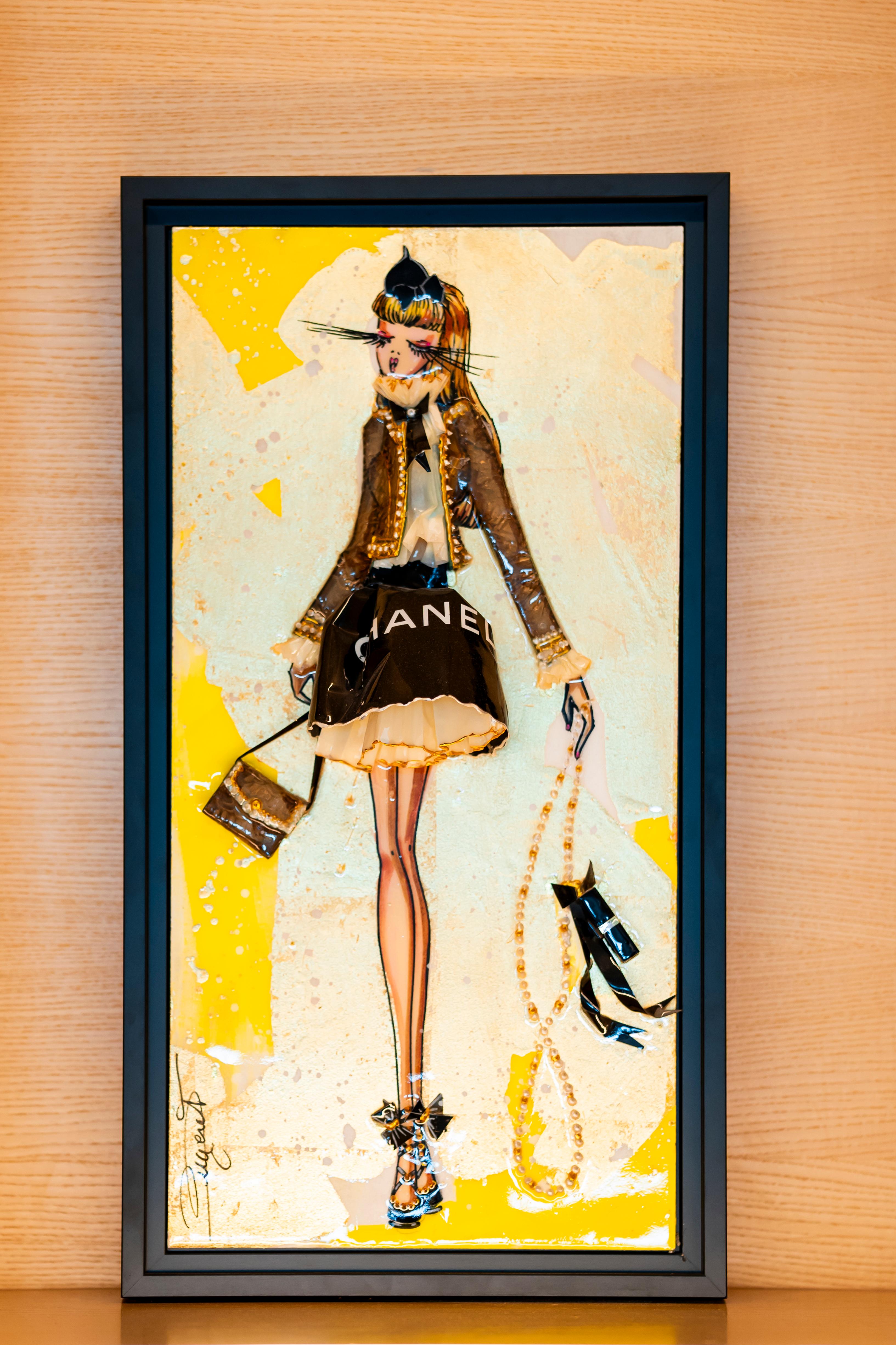 Baby Doll, Chanel Tribute - Mixed Media Art by RACHEL BERGERET
