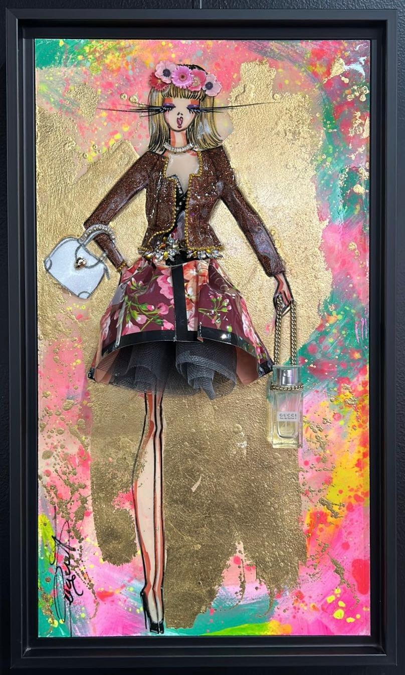 Baby Doll, Gucci Tribute - Mixed Media Art by RACHEL BERGERET