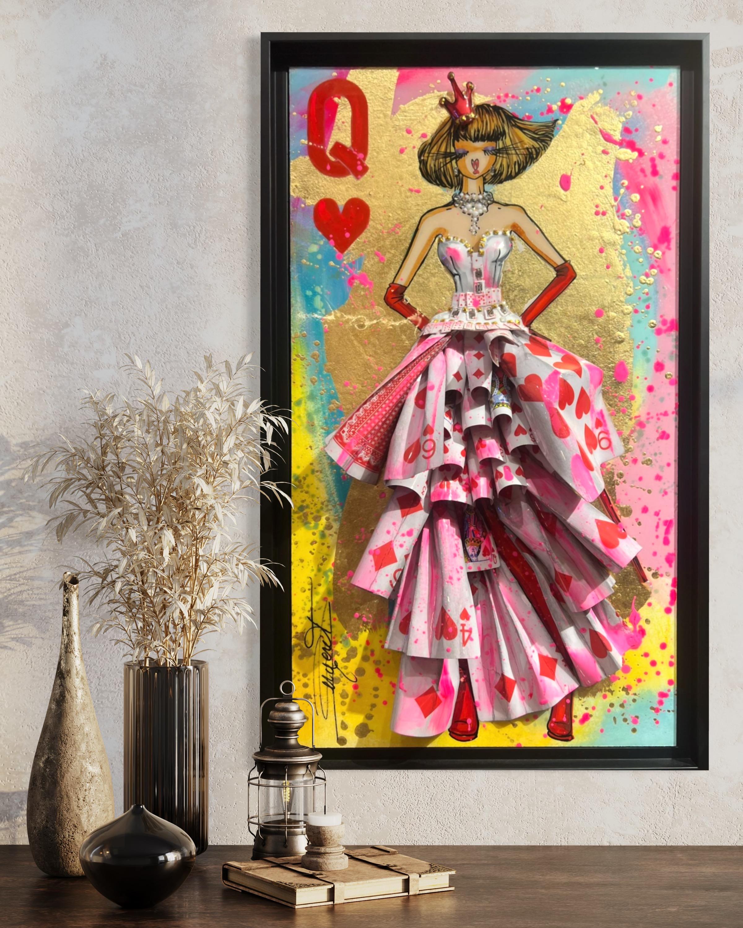 Baby Doll, Pink Queen 2023 - Pop Art Mixed Media Art by RACHEL BERGERET