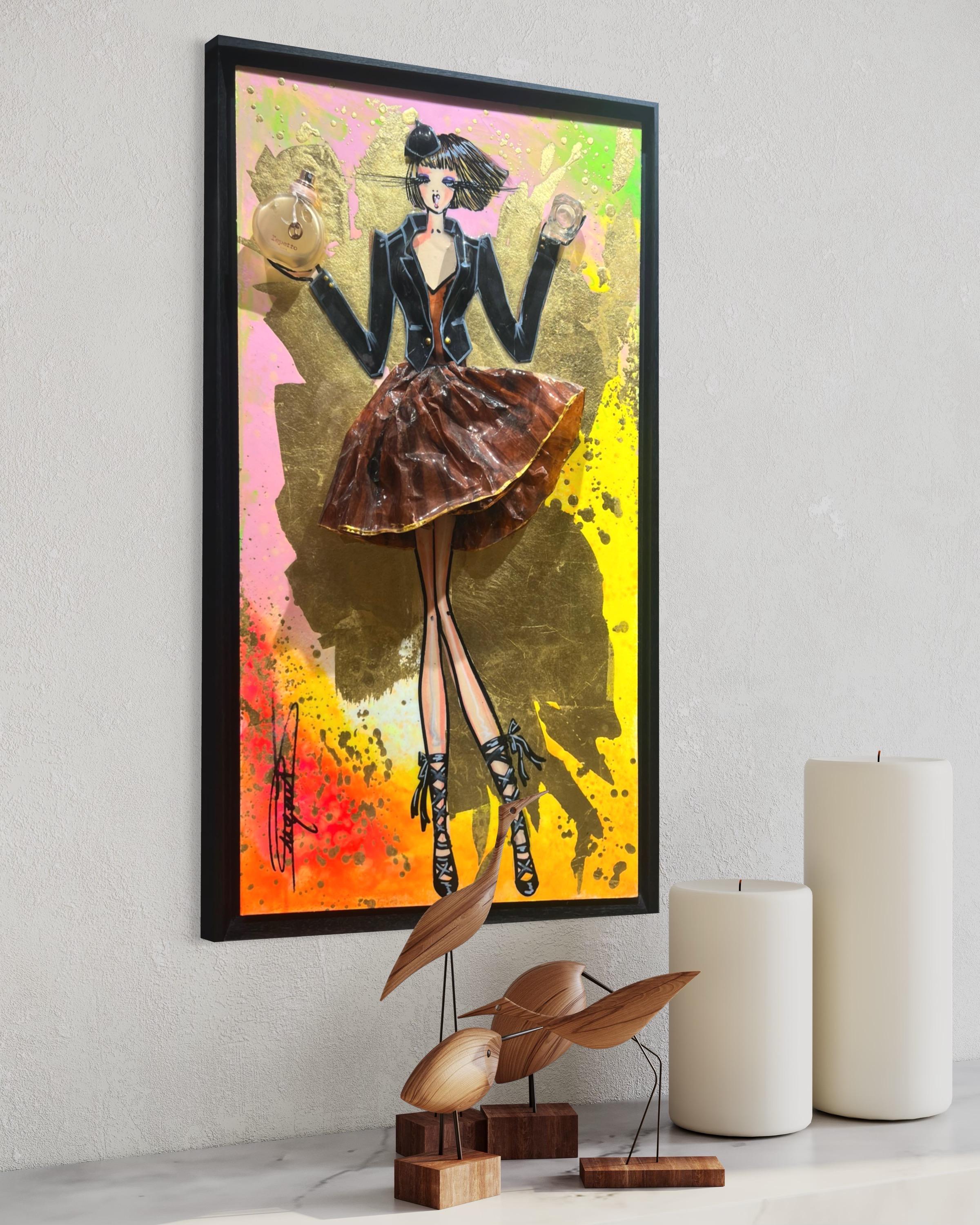  Baby Doll, Repetto Tribute 2023 - Pop Art Mixed Media Art by RACHEL BERGERET