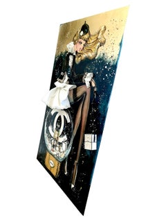 CHANEL HOMMAGE - 3D Sculptures on wood- ♻️ Designer Shopping bag