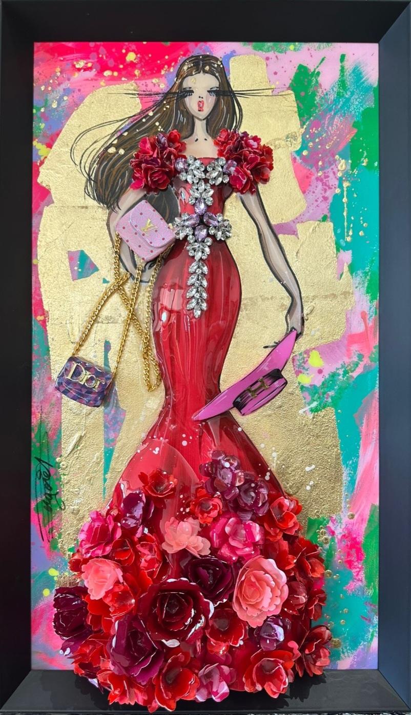 RACHEL B - Baby Doll 2025, hommage à Vuitton - Mixed Media Art de RACHEL BERGERET