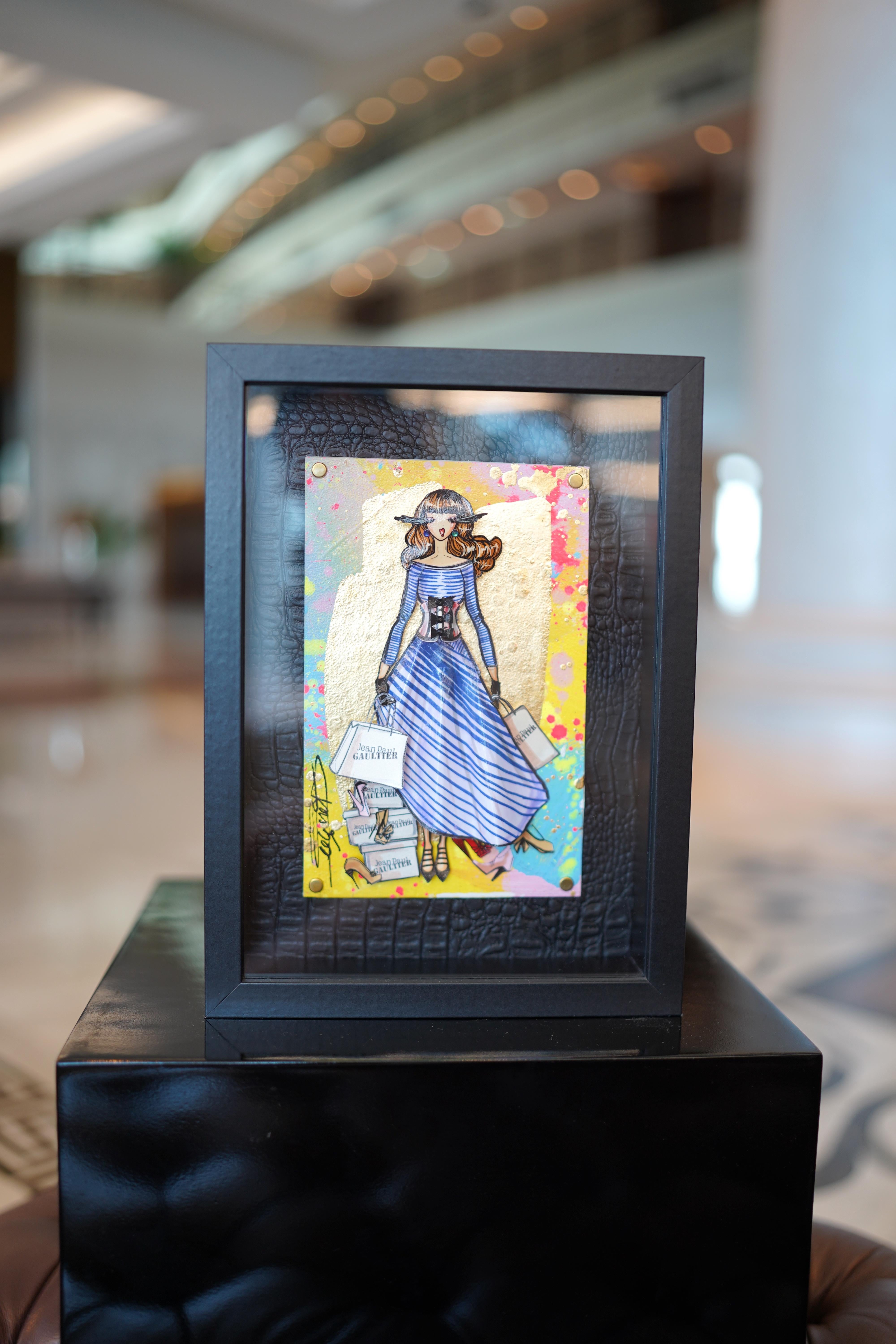 XS Paper Doll, JPG Tribute34 - Mixed Media Art by RACHEL BERGERET