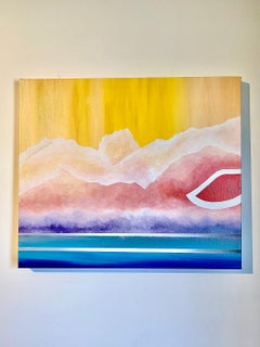 Sunset Road- Contemporary Geometric Abstract Painting