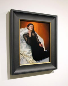 "Jasmine and Clove" oil painting woman female portrait black dress
