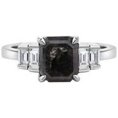 Rachel Boston 18 karat White Gold Grey Diamond Engagement Ring
