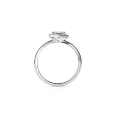 Rachel Boston 18 karat White Gold White Round Diamond Halo Engagement Ring