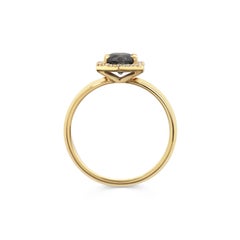 Rachel Boston 18 karat Yellow Gold Grey Salt and Pepper Diamond Engagement Ring