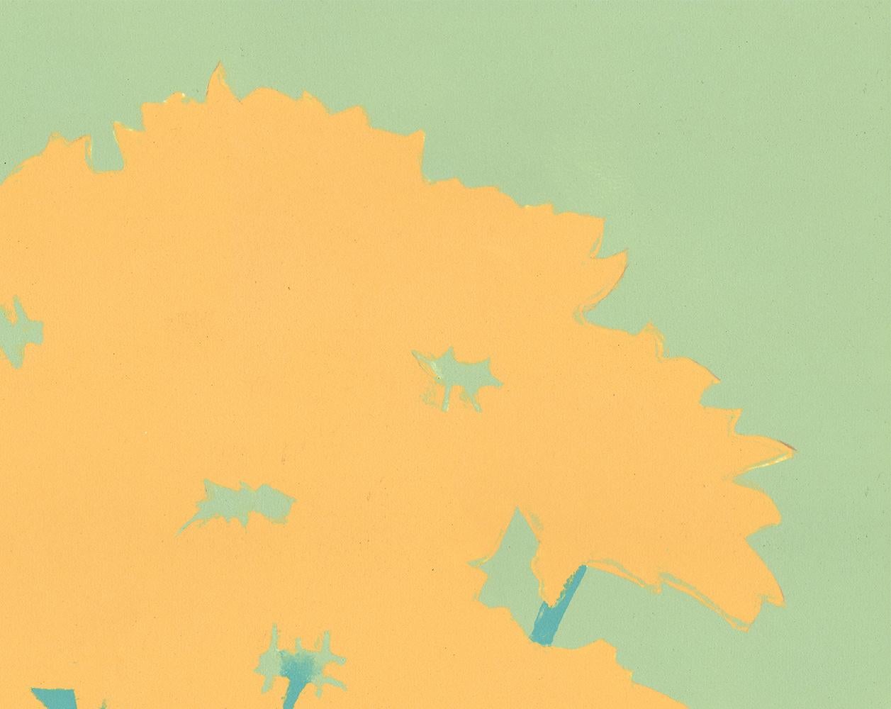 Margherite X (Foglie ricce) - Print Pop Art di Rachel Burgess
