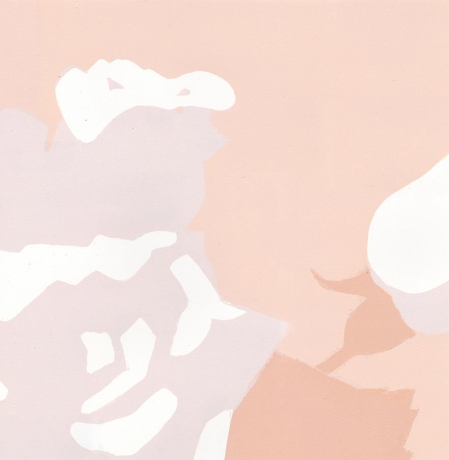 Rosas I (flor, floral, rosa, abstracto, monotipo) - Print Arte pop de Rachel Burgess
