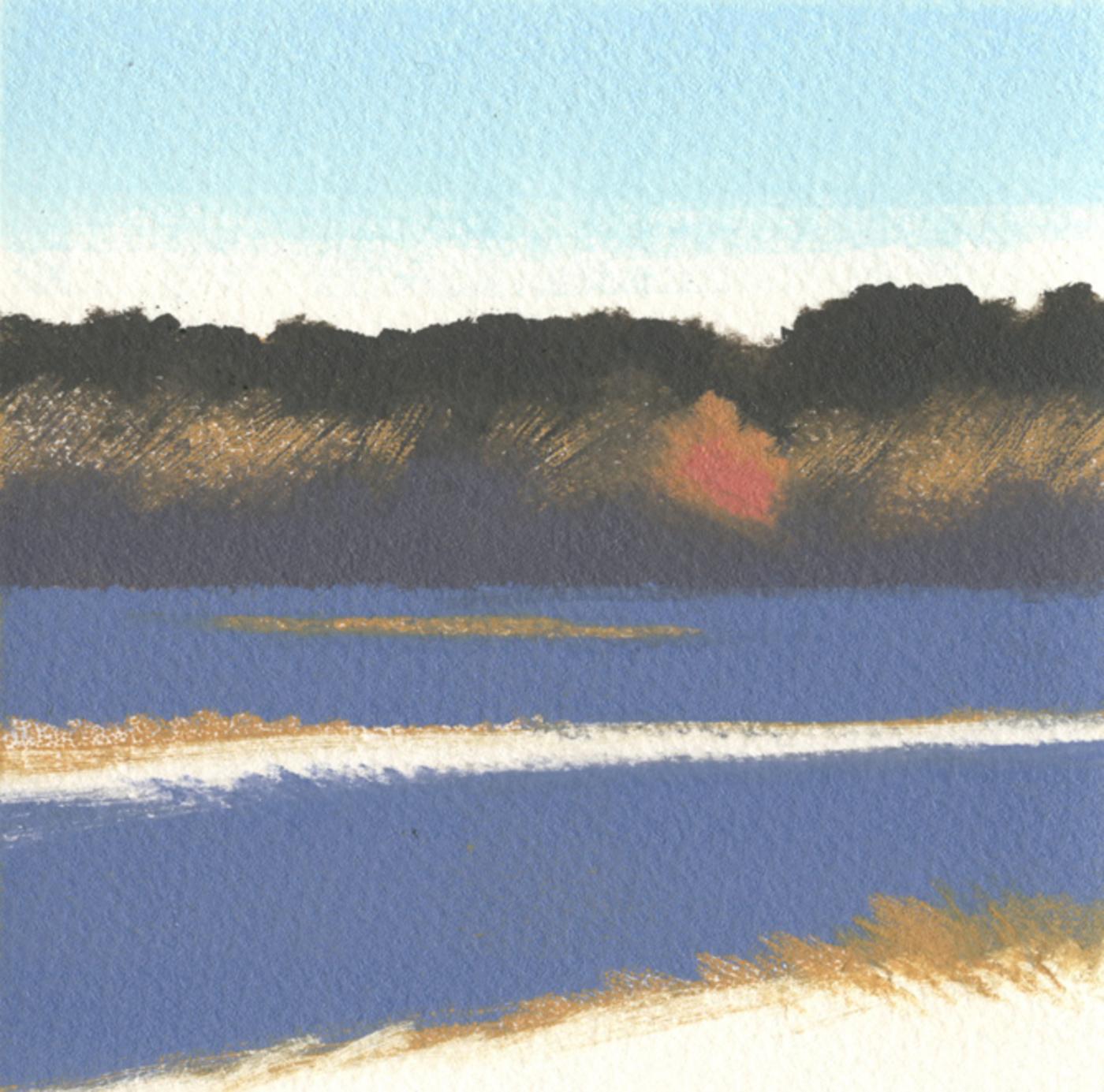 Rachel Burgess Landscape Print - Winter Meadow III