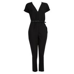 Rachel Comey Tuta nera con scollo a V e cintura Taglia XXS