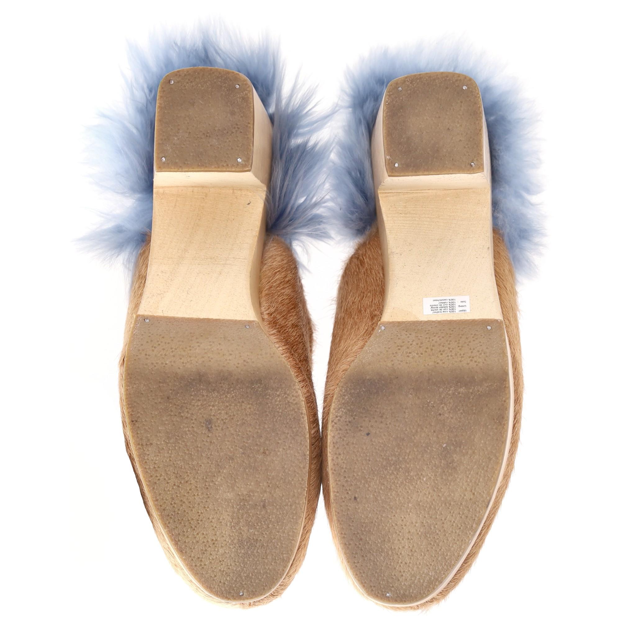 Rachel Comey Cow Hair & Alpaca Fur Clogs 1