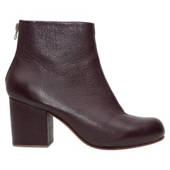 Rachel Comey Dark Burgundy Leather Ankle Boots