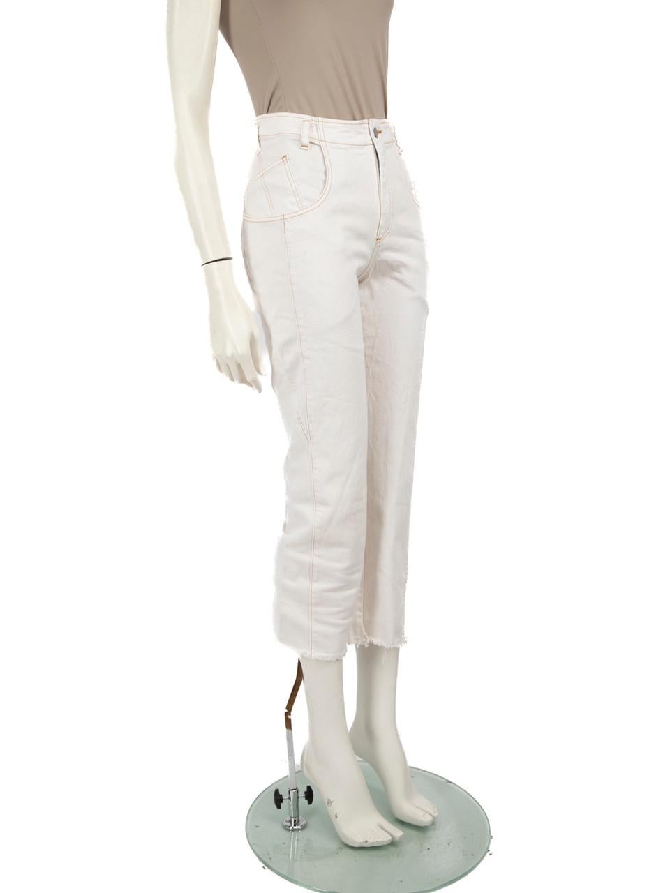 CONDITION is Very good. Hardly any visible wear to the jeans is evident on this used Rachel Comey designer resale item.
  
  
  
  Details
  
  
  Ecru
  
  Denim
  
  Jeans
  
  Brown contrast stitch
  
  4x Side pockets
  
  High rise
  
 