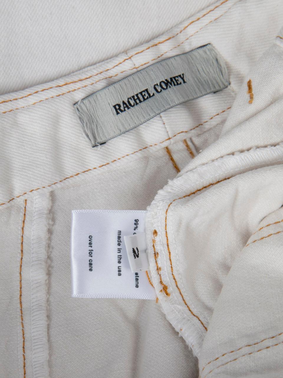 Women's Rachel Comey Ecru Denim Wide Leg Jeans Size XS For Sale