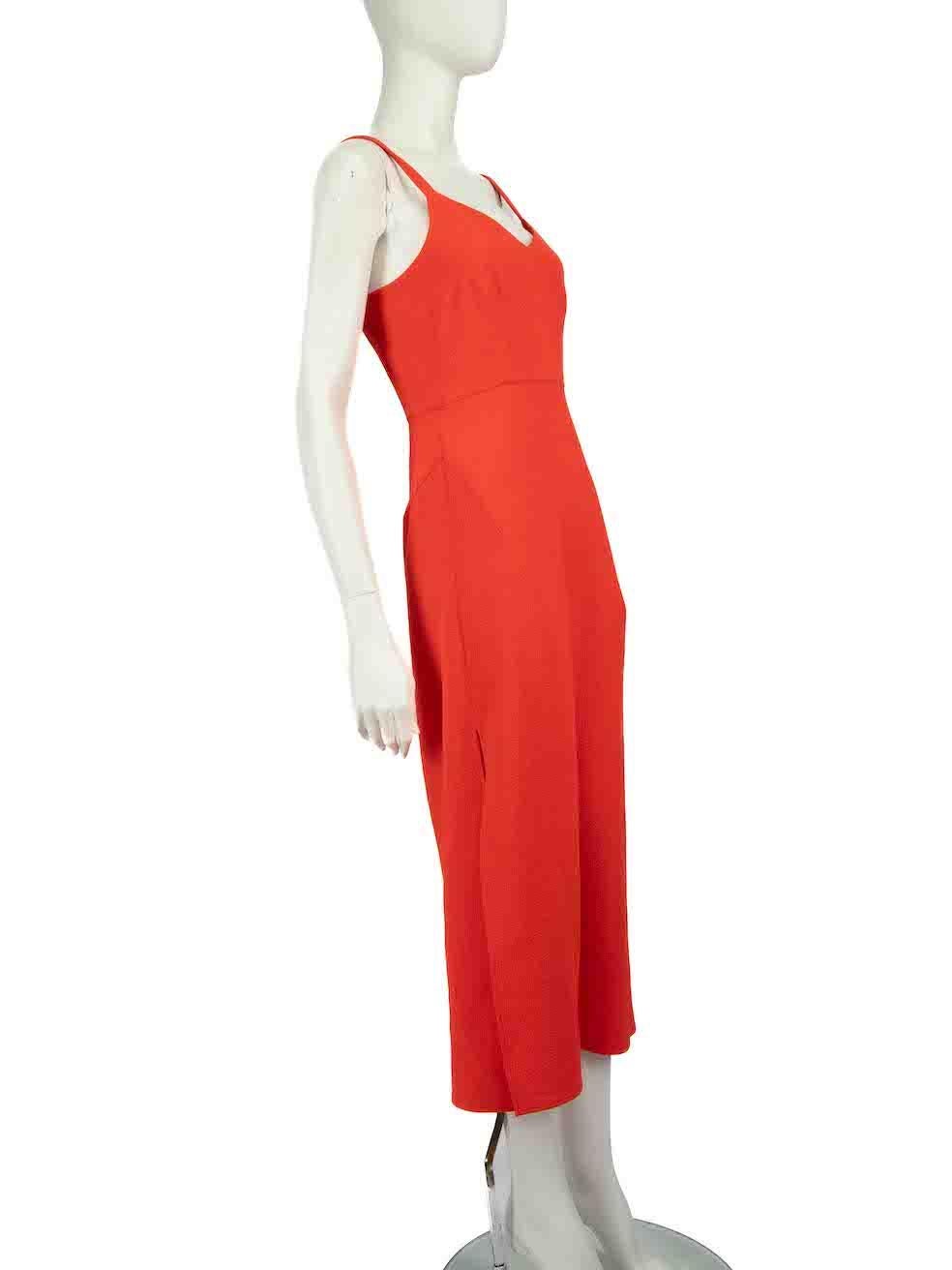 CONDITION is Very good. Minimal wear to the dress is evident. Light discolouration marks to the right sleeve, front neckline, rear neckline,bottom front and rear bottom on this used Rachel Comey designer resale item.
 
 Details
 Red
 Polyester
