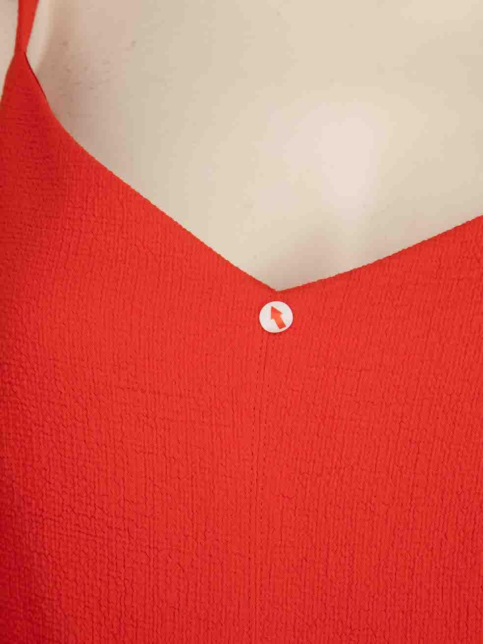 Women's Rachel Comey Red V Neckline Midi Dress Size S